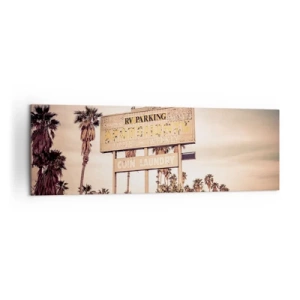 Quadro em tela - O tempo parou aqui - 160x50 cm