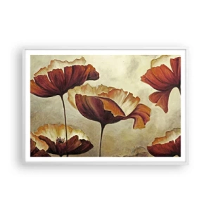 Pôster em moldura branca - Prados e pradarias - 100x70 cm