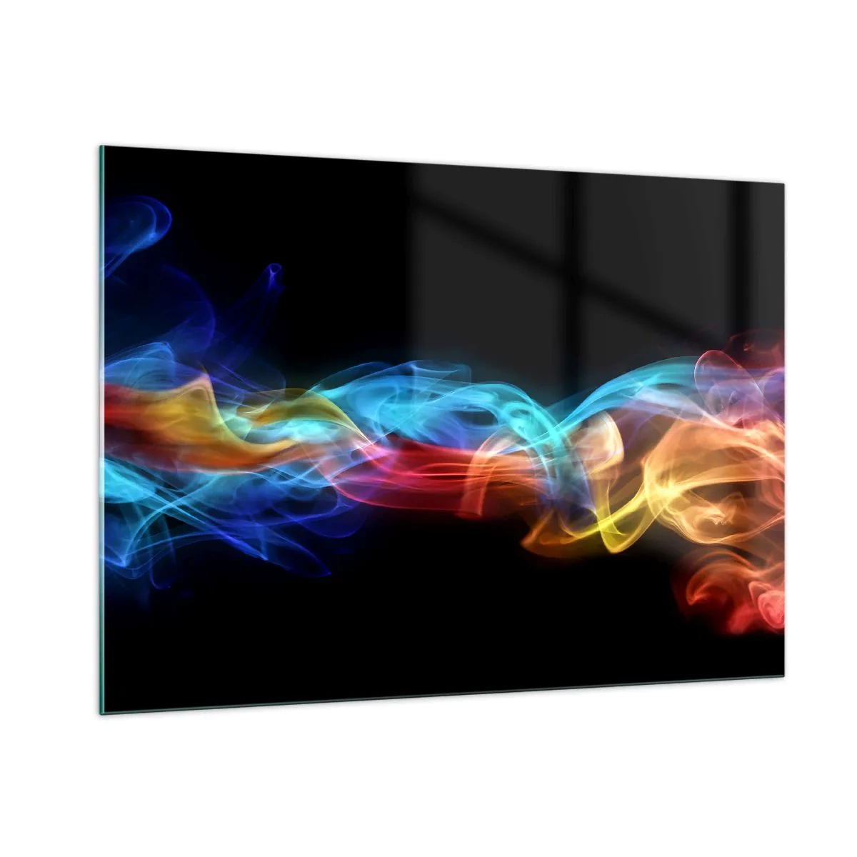Quadro em vidro - Dança da névoa em arco-íris - 100x70 cm