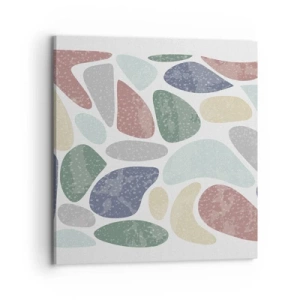 Quadro em tela - Um mosaico de cores em pó - 70x70 cm
