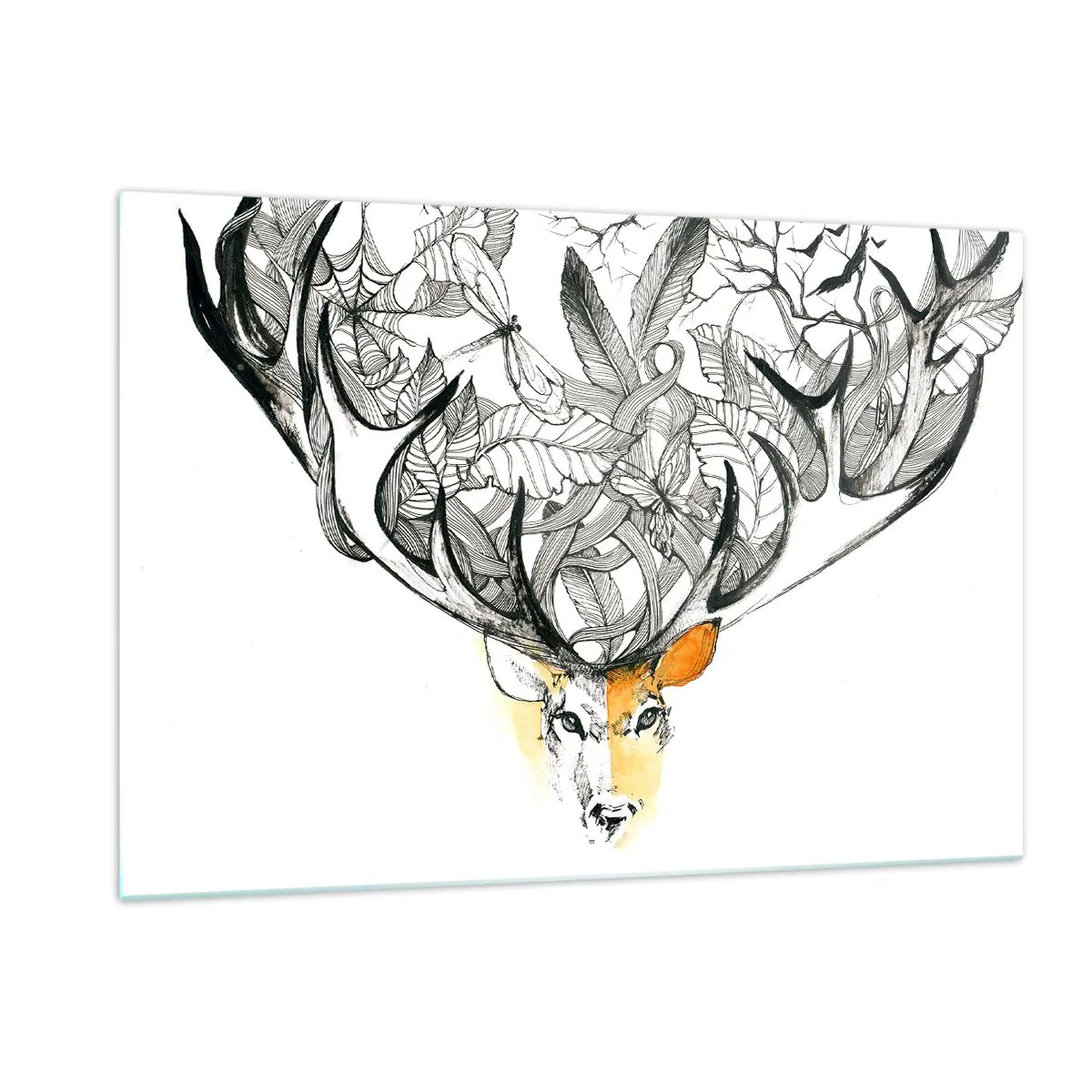 Quadro em vidro - Chifres da abundância - 120x80 cm