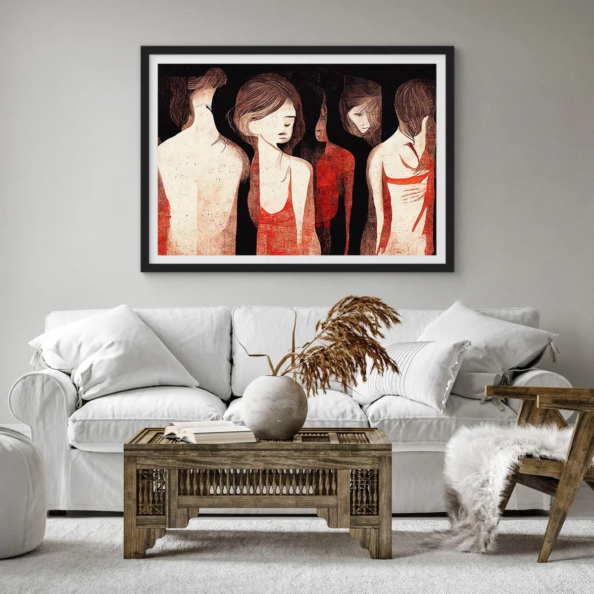Pôster com moldura preta - Madonas das trevas - 70x50 cm