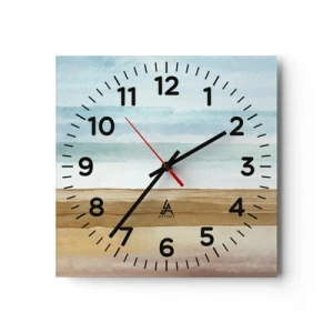 Relógio de parede - Relógio em vidro - Serenidade - 30x30 cm