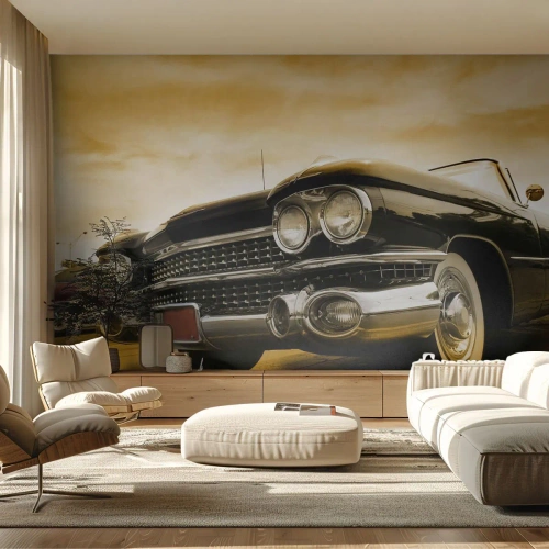 Papel de Parede Premium Canvas - Os clássicos nunca desaparecem - Carro, Automotivo, Retrô - 300x210 cm