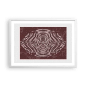 Pôster em moldura branca - O espaço fala - 70x50 cm