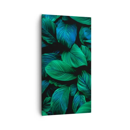 Quadro em tela - Na multidão verde - 55x100 cm