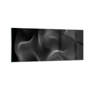 Quadro em vidro - Dança de luz no espaço - 100x40 cm