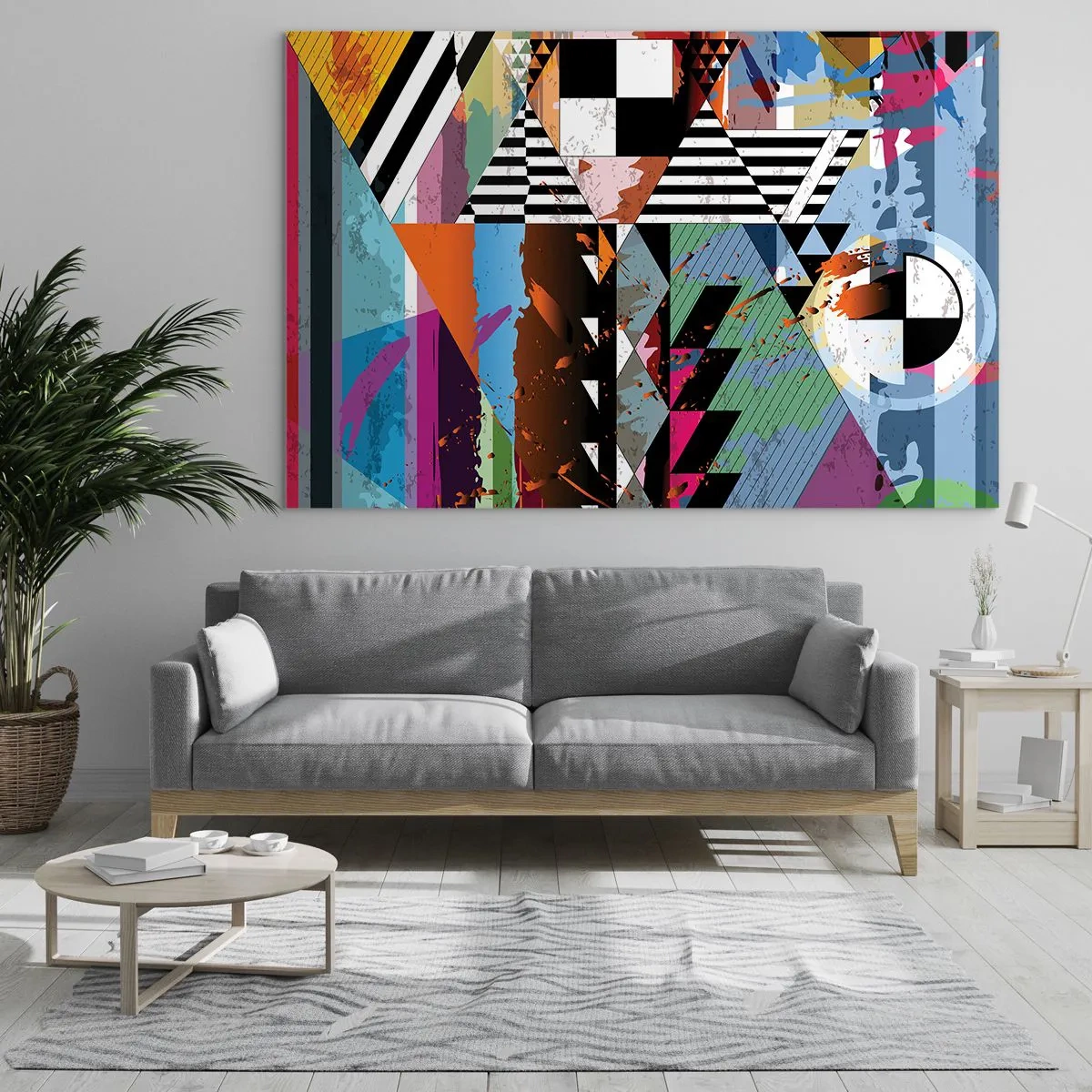 Quadro em vidro - Geométrica e organicamente - 100x70 cm