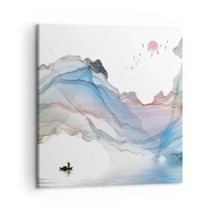 Quadro em tela - Em direção às montanhas de cristal - 60x60 cm