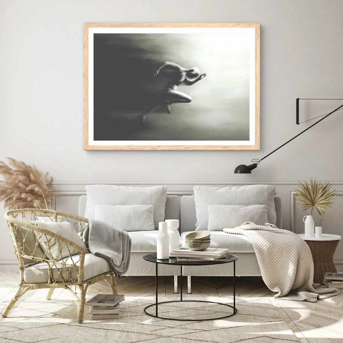 Pôster com moldura de carvalho claro - Irresistível - 100x70 cm