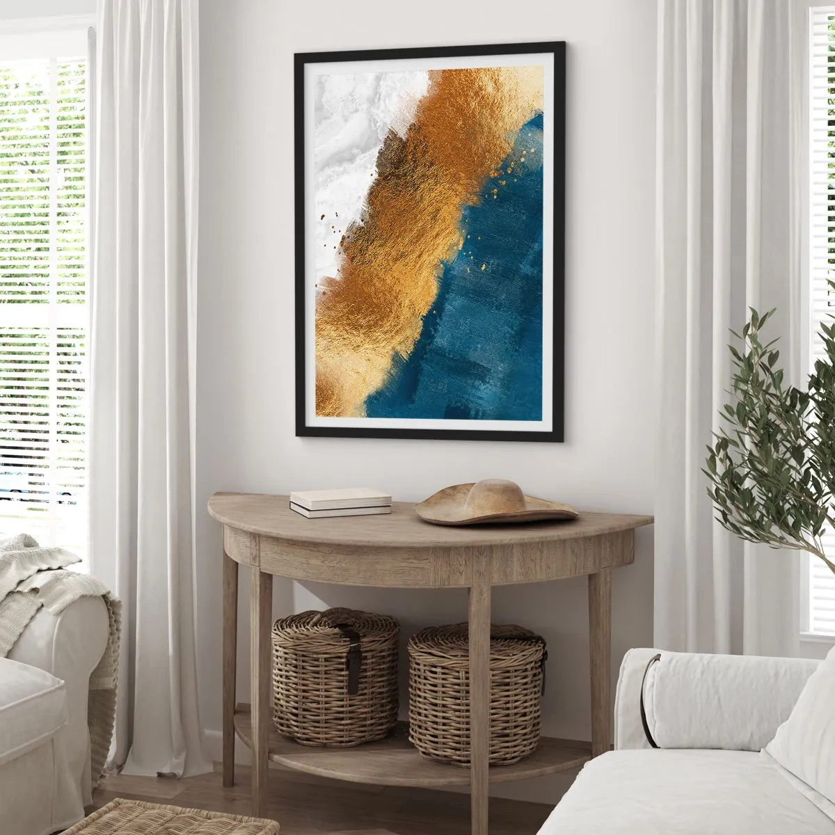 Pôster com moldura preta - As cores do verão - 61x91 cm