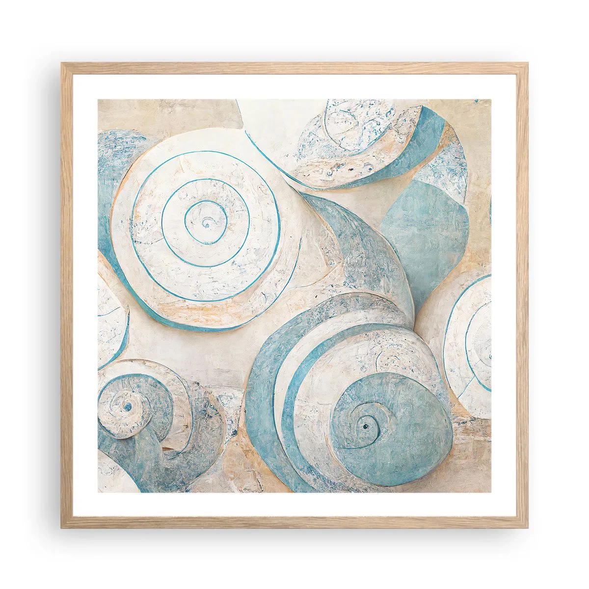 Pôster com moldura de carvalho claro - O que há dentro da casca? - 60x60 cm