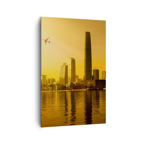 Quadro em tela - Cidade Dourada - 80x120 cm