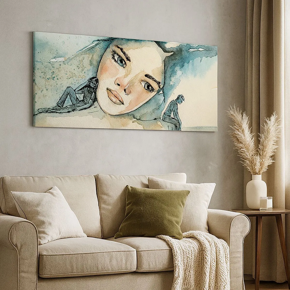Quadro em tela - Am I blue? - 100x40 cm