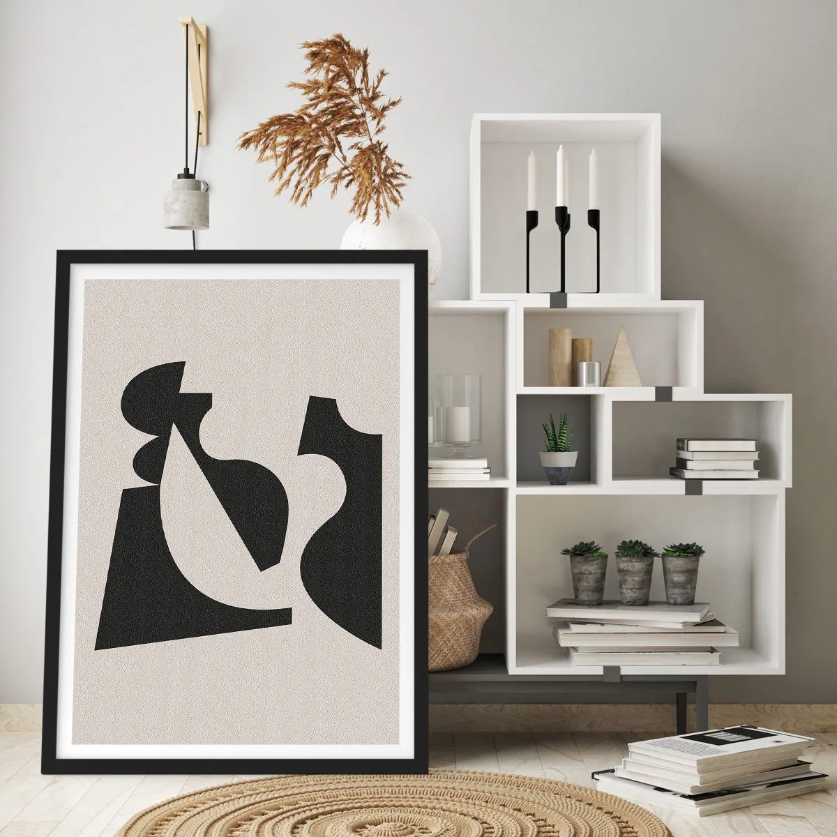 Pôster com moldura preta - Para automontagem - 61x91 cm