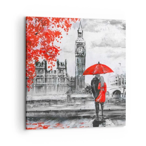 Quadro em tela - Apaixonados em Londres - 60x60 cm