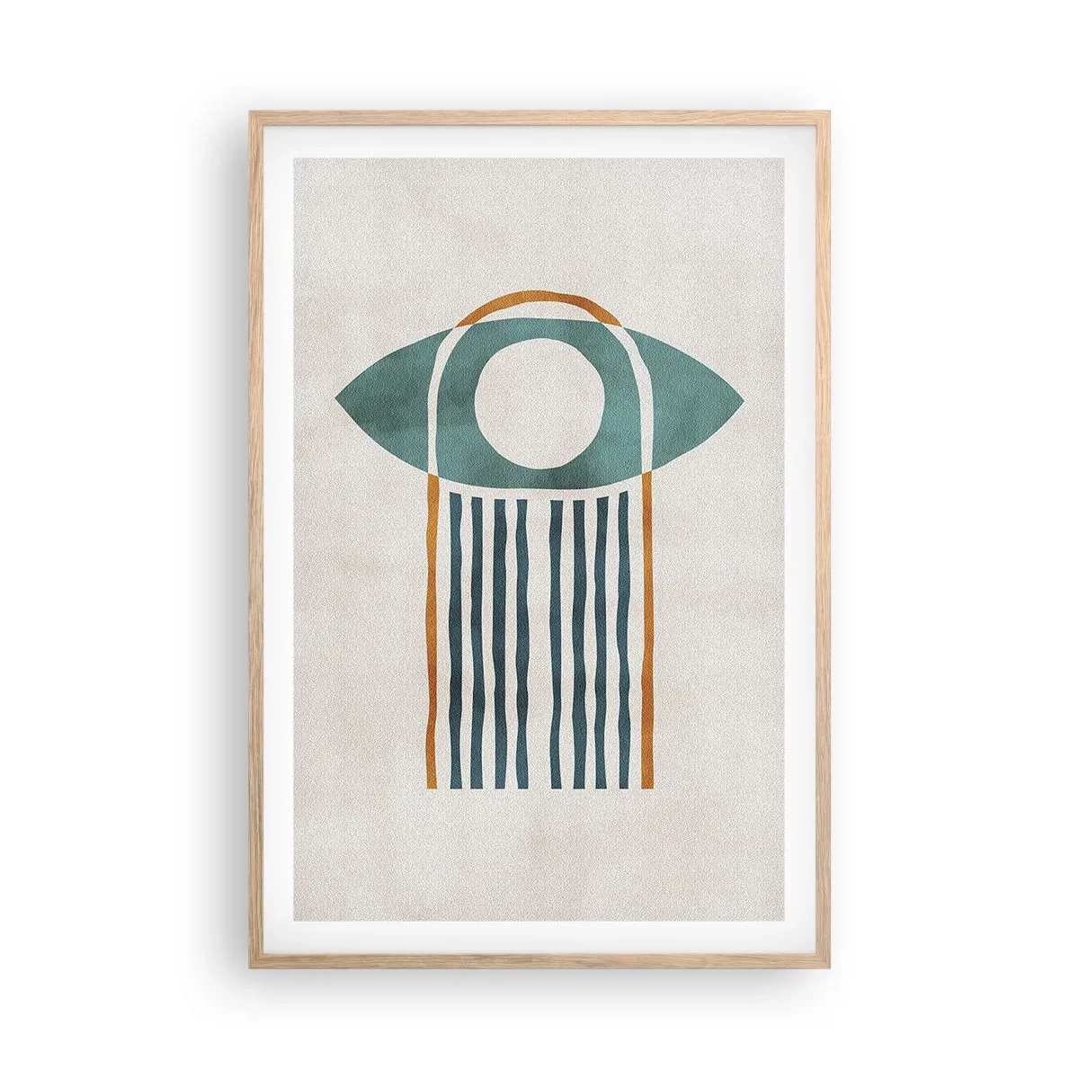 Pôster com moldura de carvalho claro - Sinais e rituais - 61x91 cm