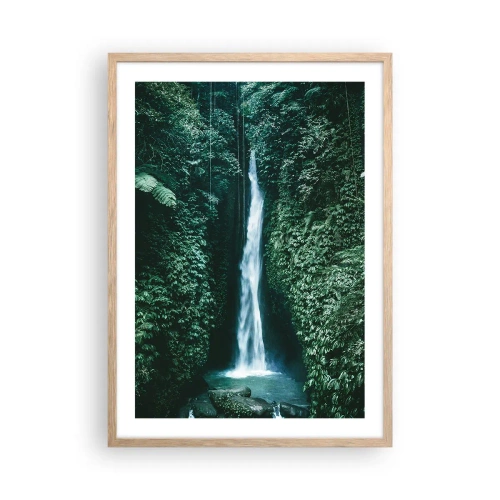 Pôster com moldura de carvalho claro - Primavera tropical - 50x70 cm