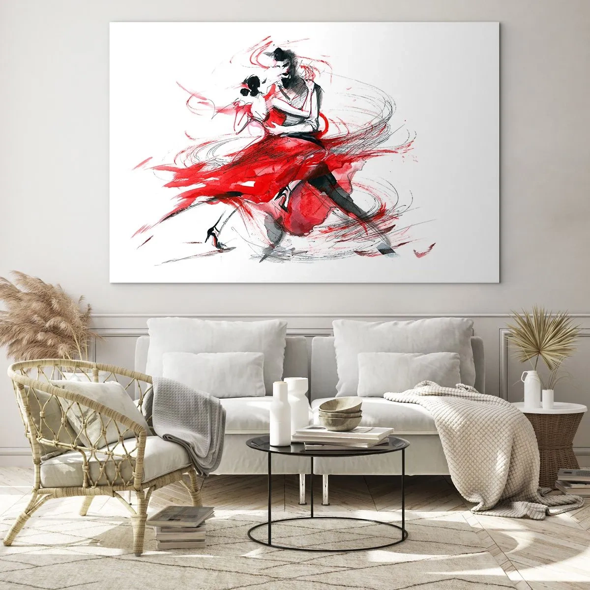 Quadro em vidro - Tango - o ritmo da paixão - 120x80 cm