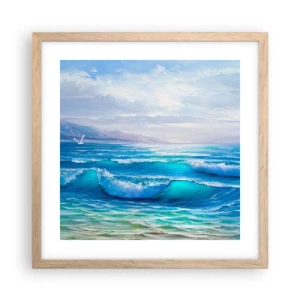 Pôster com moldura de carvalho claro - Conforta e consola - 40x40 cm