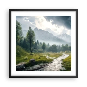 Pôster com moldura preta - Ida e volta - 50x50 cm