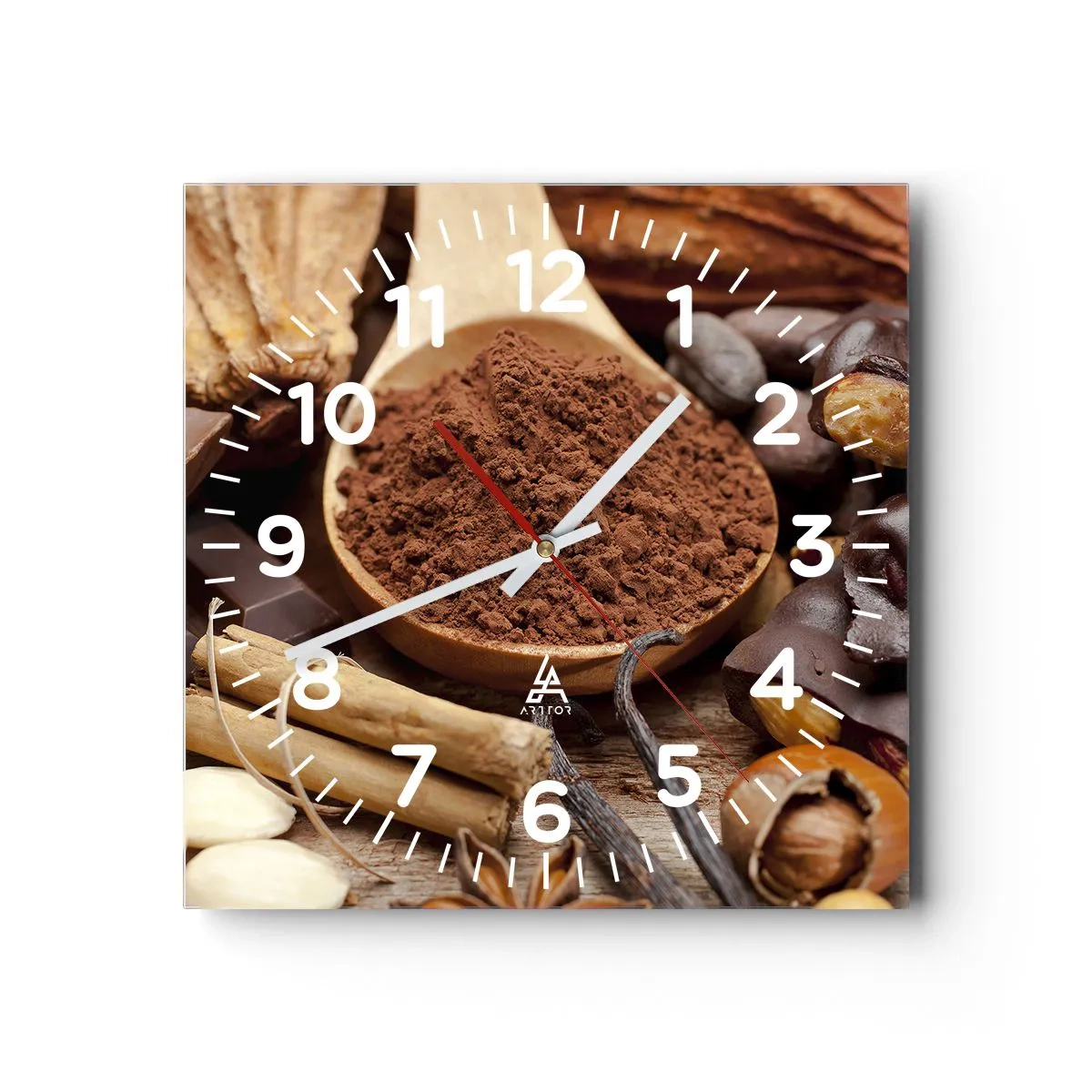 Relógio de parede - Relógio em vidro - O melhor para as tristezas - 40x40 cm