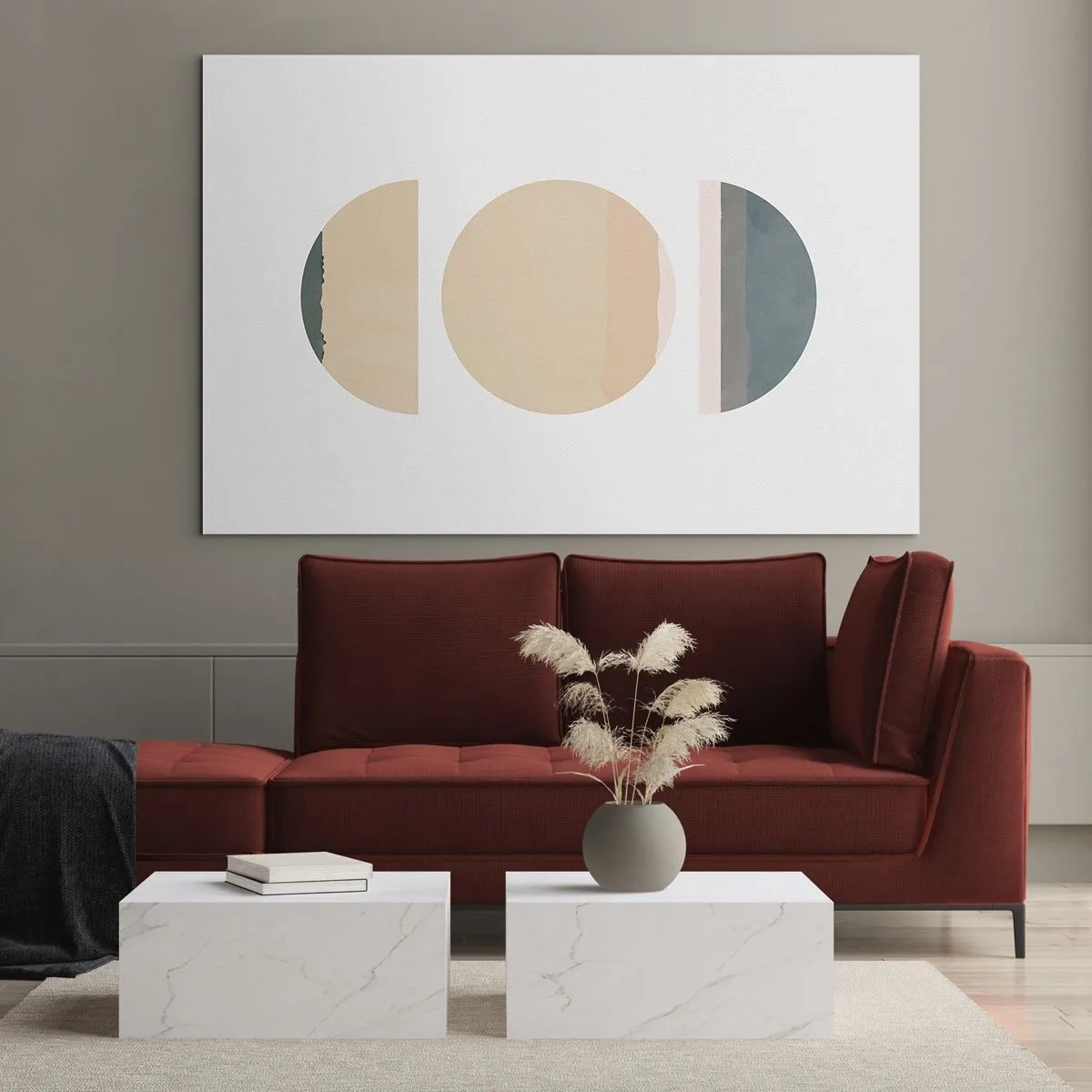 Quadro em vidro - Círculo entre círculos - 100x70 cm