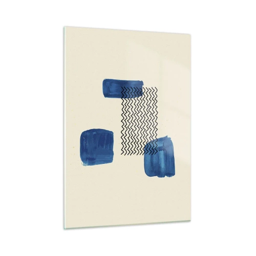 Quadro em vidro - Quarteto abstrato - 50x70 cm