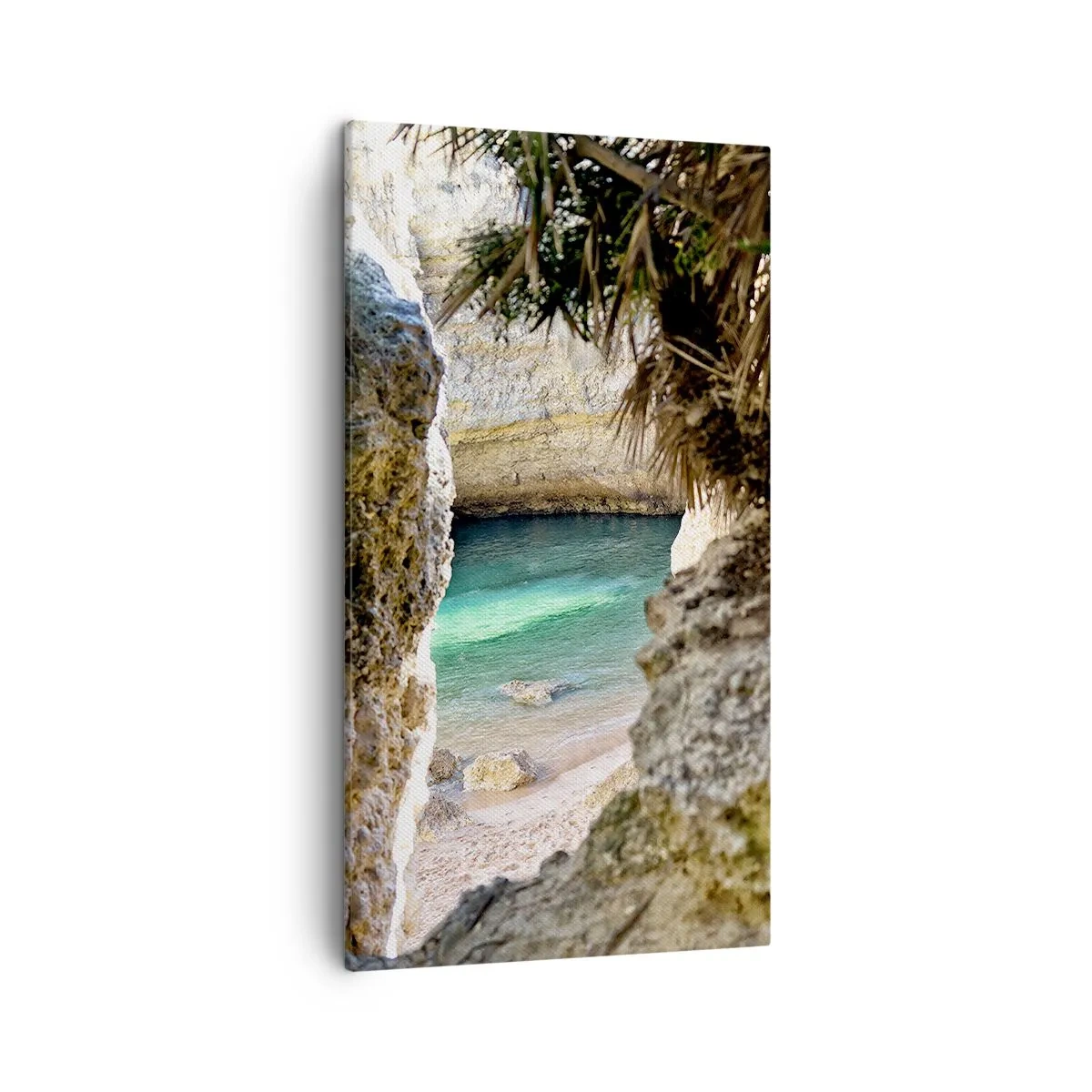 Quadro em tela - Baía turquesa - 45x80 cm