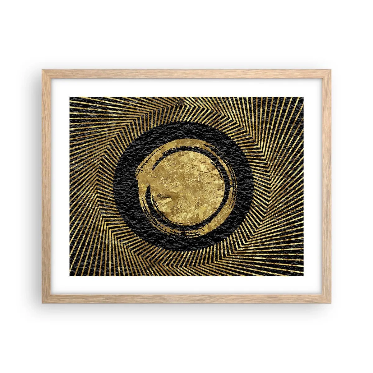 Pôster com moldura de carvalho claro - Composição glamourosa - 50x40 cm