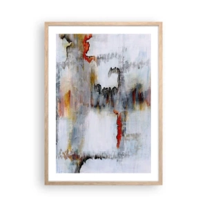 Pôster com moldura de carvalho claro - Com um palito na água - 50x70 cm