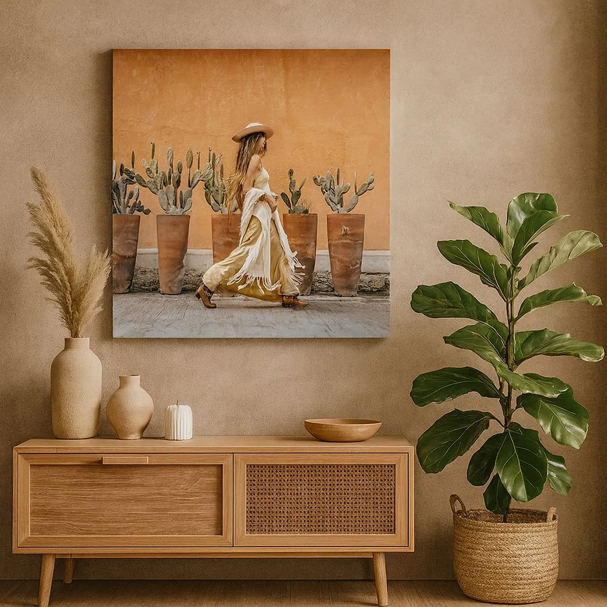 Quadro em tela - Estilo hippie - 30x30 cm