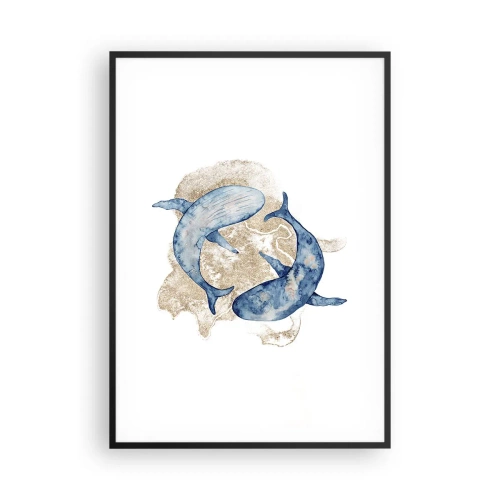 Pôster com moldura preta - Amizade ou amor? - 70x100 cm