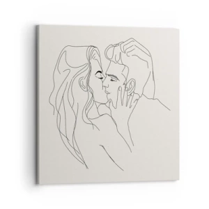 Quadro em tela - Emaranhados pelo sentimento - 70x70 cm