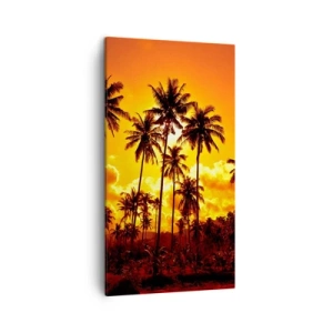 Quadro em tela - Montanhas em chamas, florestas em chamas - 45x80 cm