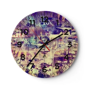 Relógio de parede - Relógio em vidro - E isso é tudo o que resta - 40x40 cm