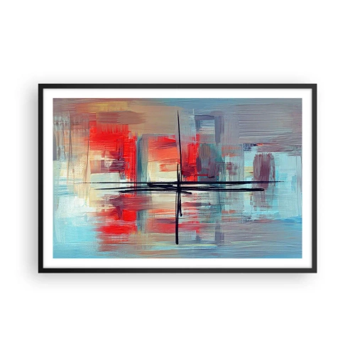 Pôster com moldura preta - Uma paisagem numa dimensão desconhecida - 91x61 cm