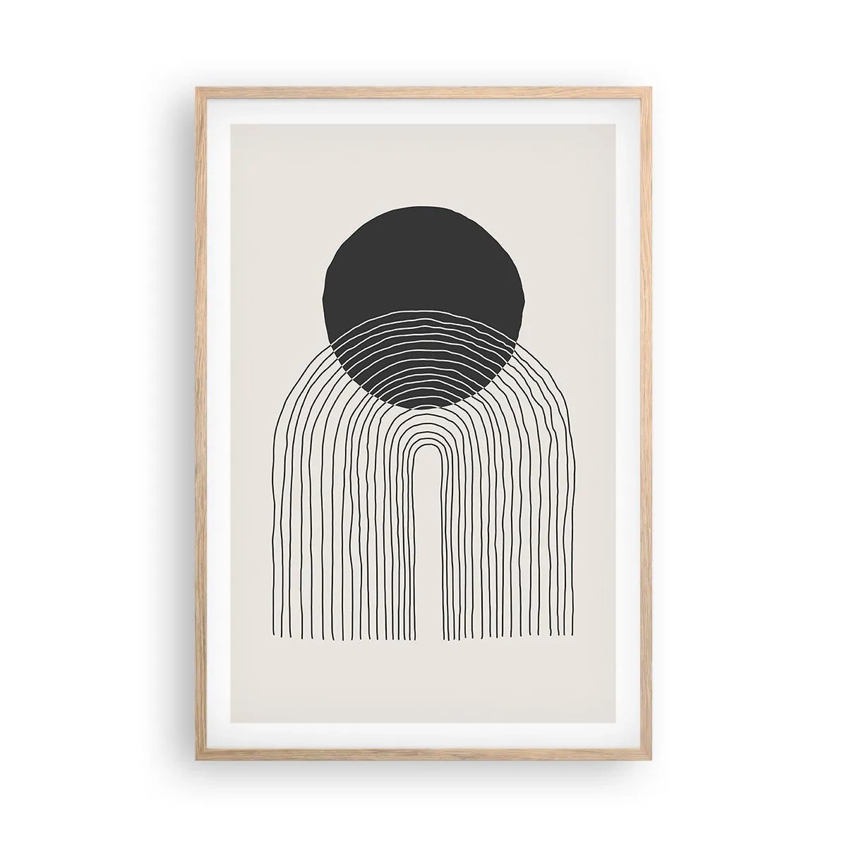 Pôster com moldura de carvalho claro - Tremores e confiança - 61x91 cm