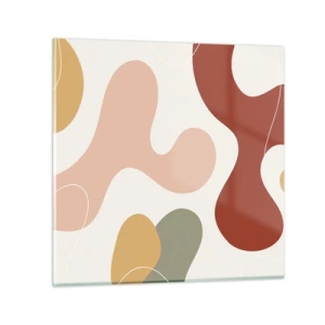 Quadro em vidro - Ziguezagues ornamentais - 30x30 cm