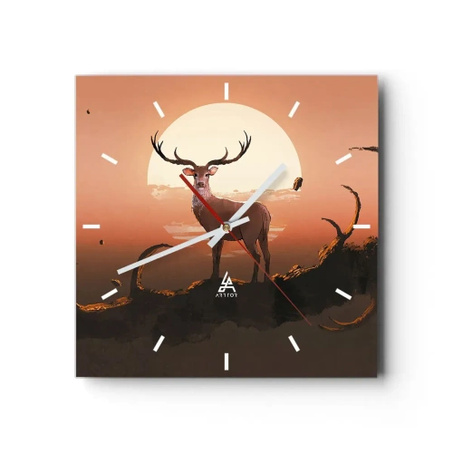 Relógio de parede - Relógio em vidro - Esta noite é diferente de qualquer outra - 40x40 cm