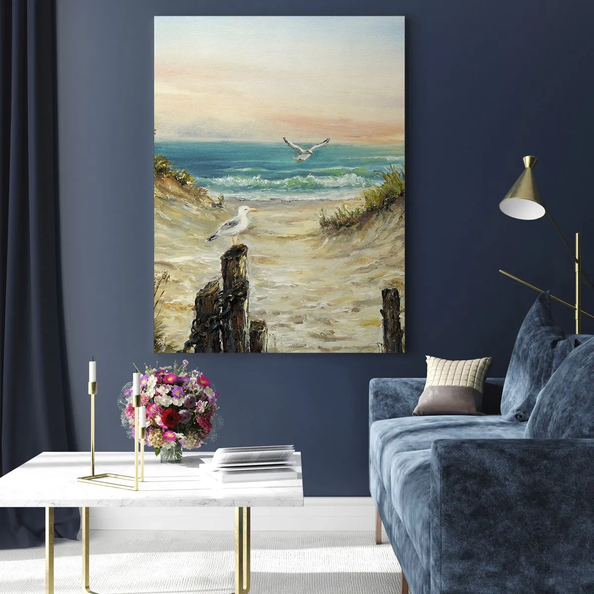 Quadro em vidro - Refúgio sem vento - 50x70 cm