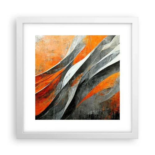 Pôster em moldura branca - Calor e frio - 30x30 cm