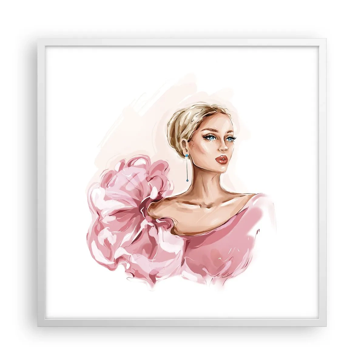 Pôster em moldura branca - Parece pintada... - 60x60 cm