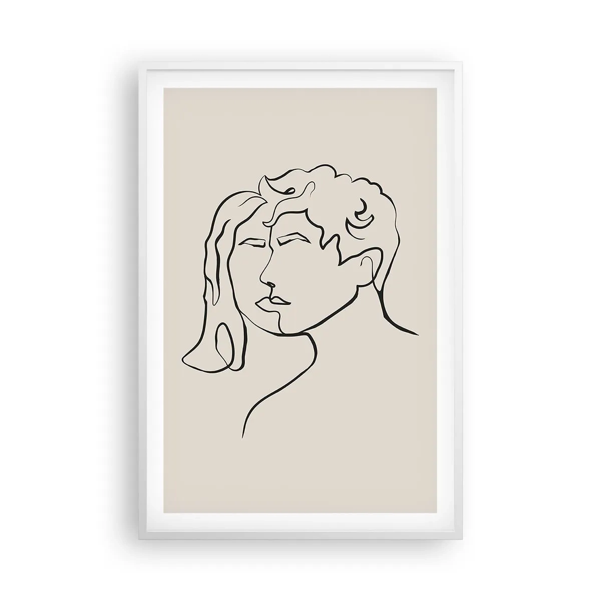 Pôster em moldura branca - E fornou-se a união - 61x91 cm