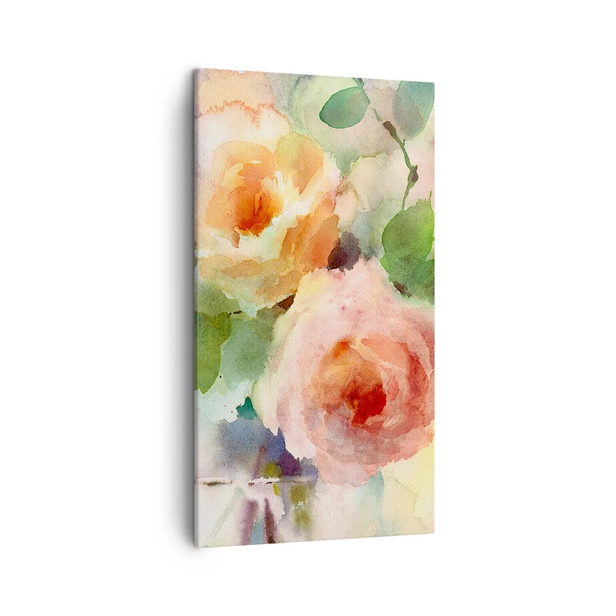 Quadro em tela - Delicado como uma aquarela - 45x80 cm