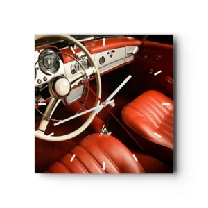 Relógio de parede - Relógio em vidro - Luxo vintage - 40x40 cm