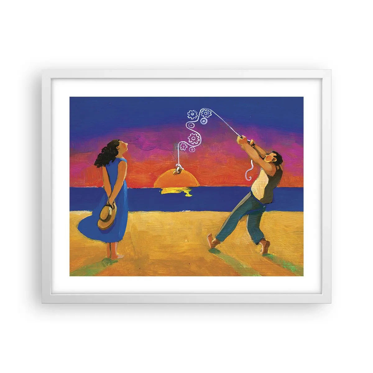 Pôster em moldura branca - Mais do que uma estrela do céu - 50x40 cm