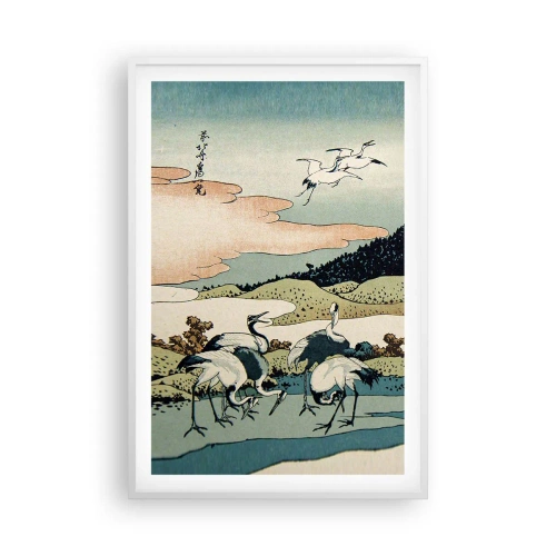 Pôster em moldura branca - No espírito japonês - 61x91 cm