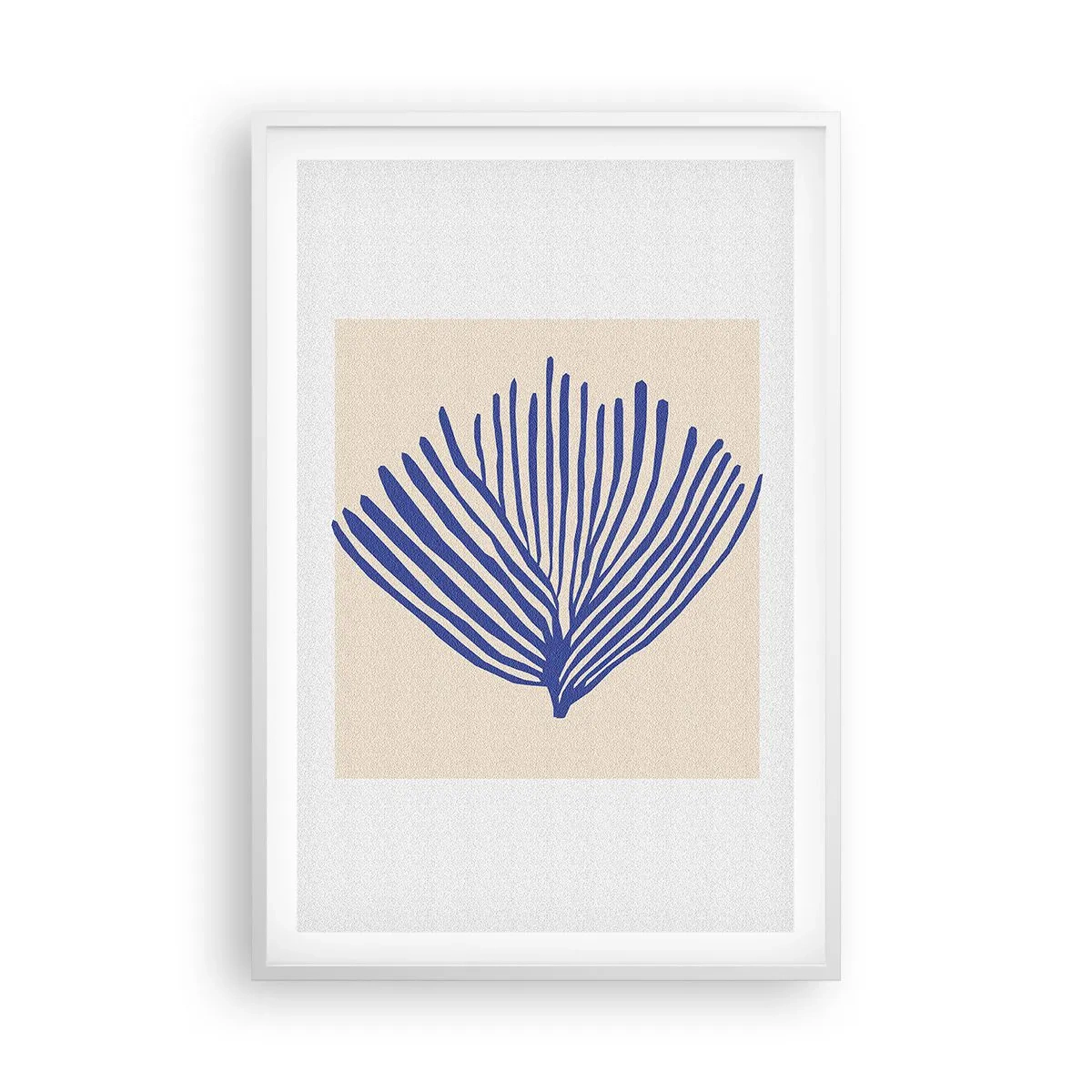 Pôster em moldura branca - Ventilador azul - 61x91 cm