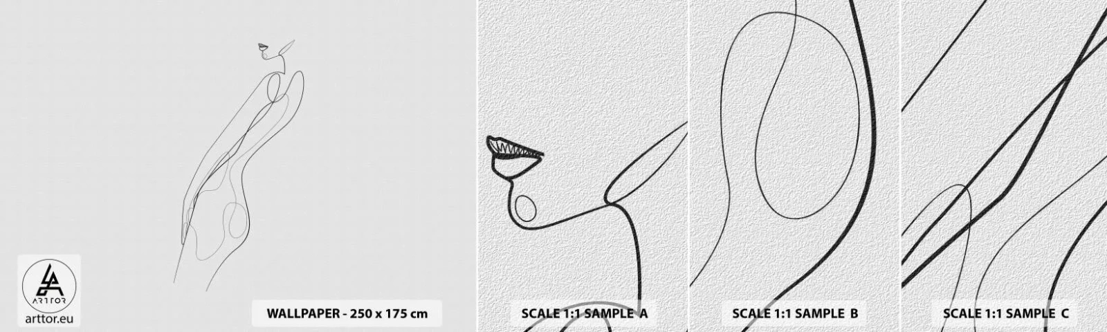 Amostra de papel de parede autocolante Deluxe Sticker - Apenas uma promessa - Mulher, Gráficos, Corpo de Mulher - 100x30 cm